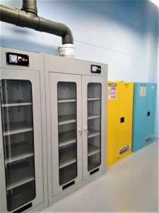 lab furniture, fume hood,, scrubber