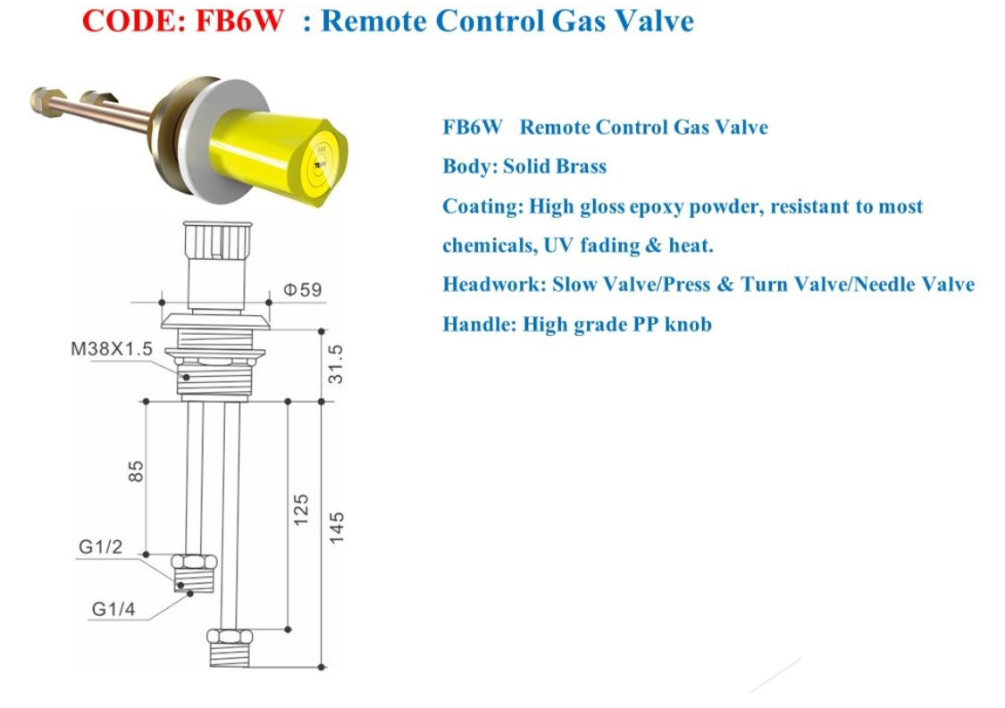 lab gas valve pp knob
